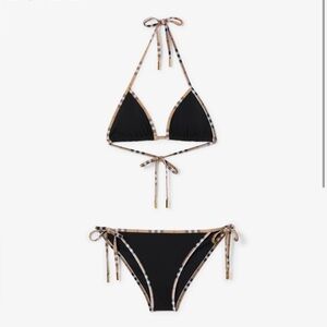 Burberry Check Trim Triangle Bikini